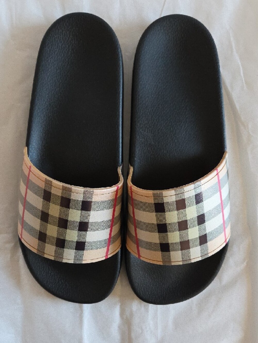 Burberry Vintage Check Archive Beige Slide Sandals - Picture 4 of 9